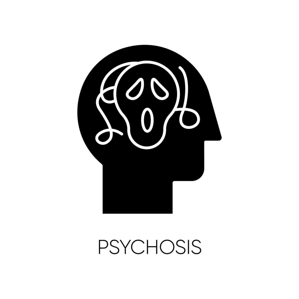 Psychosis glyph icon vector