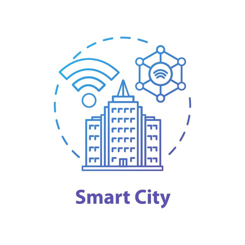 Smart city concept icon vector