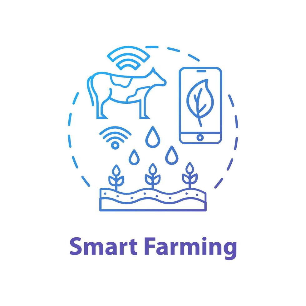 Smart farming concept icon vector