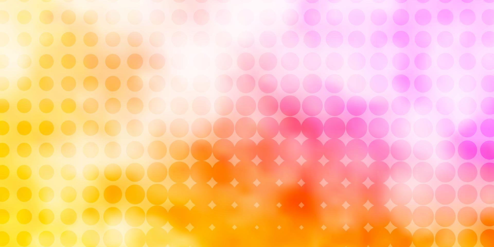 Light Pink, Yellow vector template with circles.