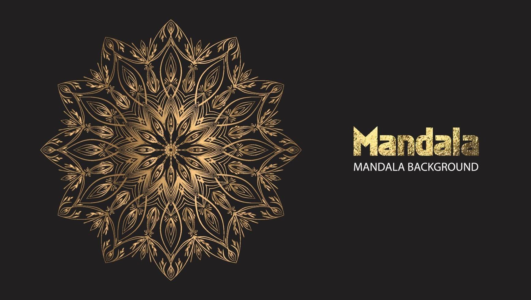 Mandala design mandala vector round luxury design golden brush text.