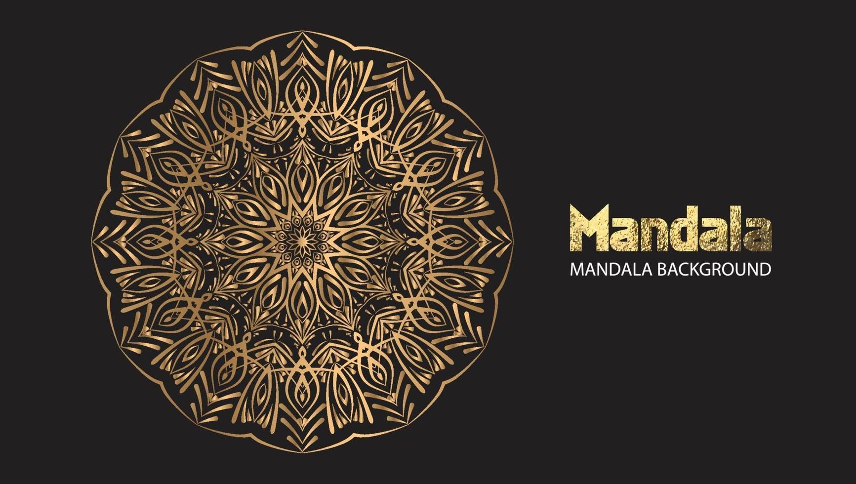 Mandala design mandala vector round luxury design golden brush text.