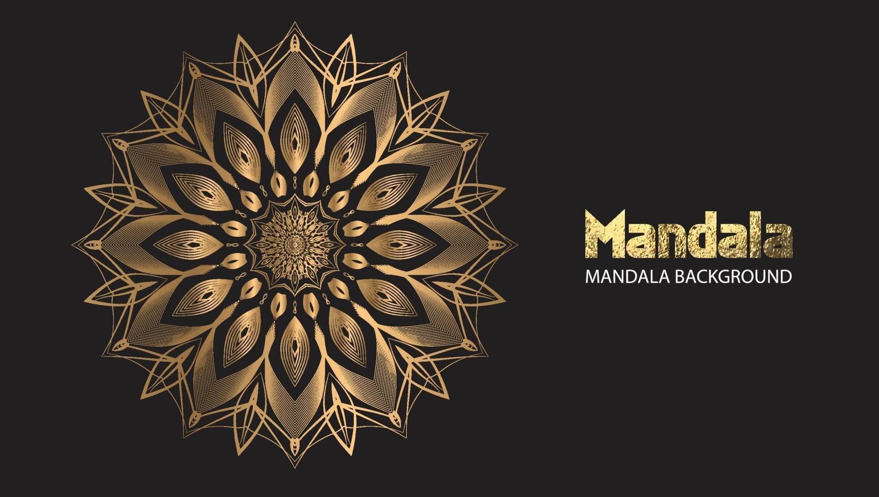 Mandala design mandala vector round luxury design golden brush text.