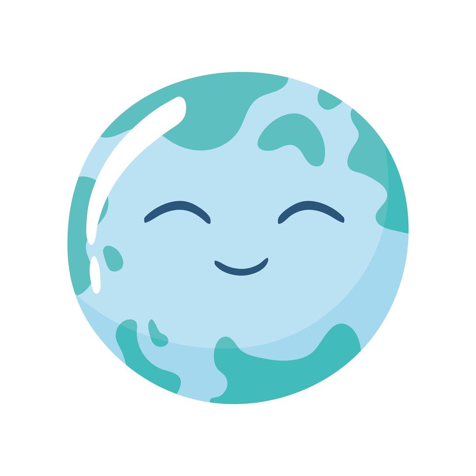 cute earth planet vector