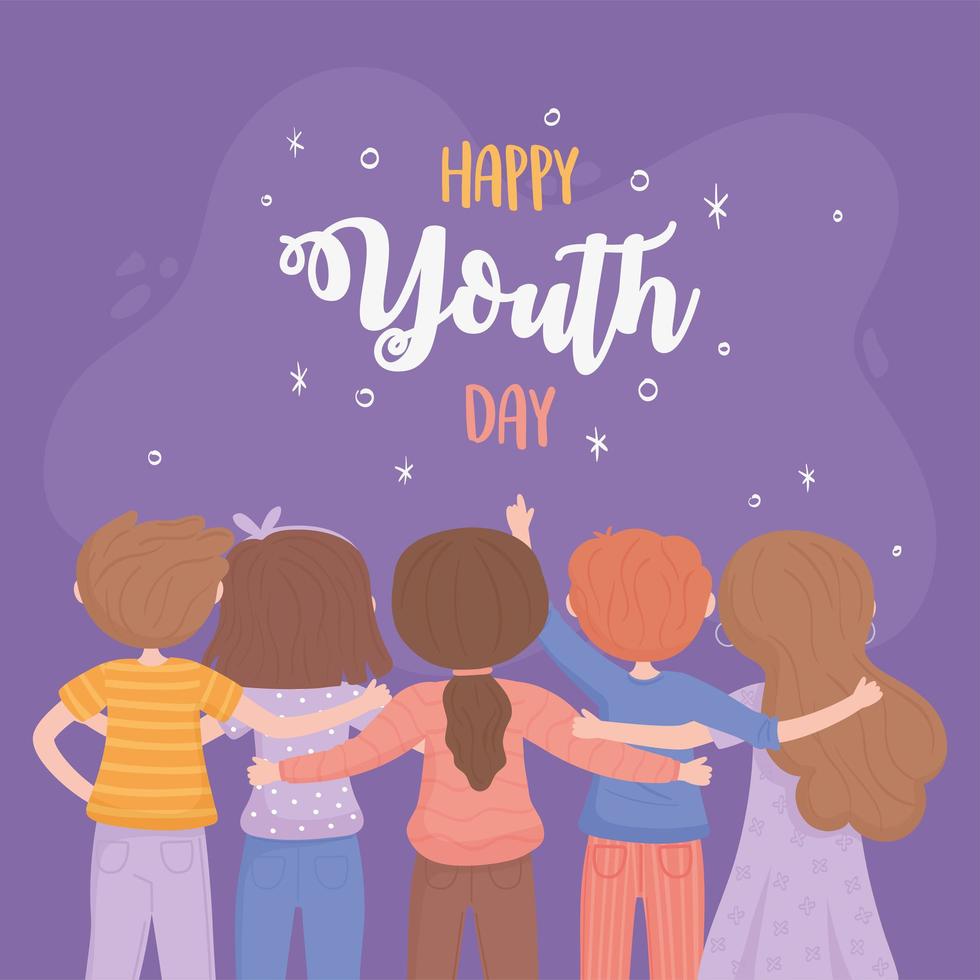 celebration of youth day vector