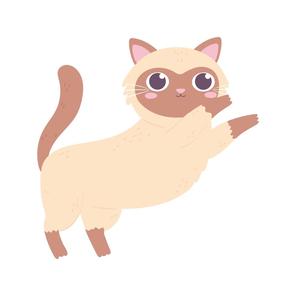 lindo gatito de dibujos animados vector