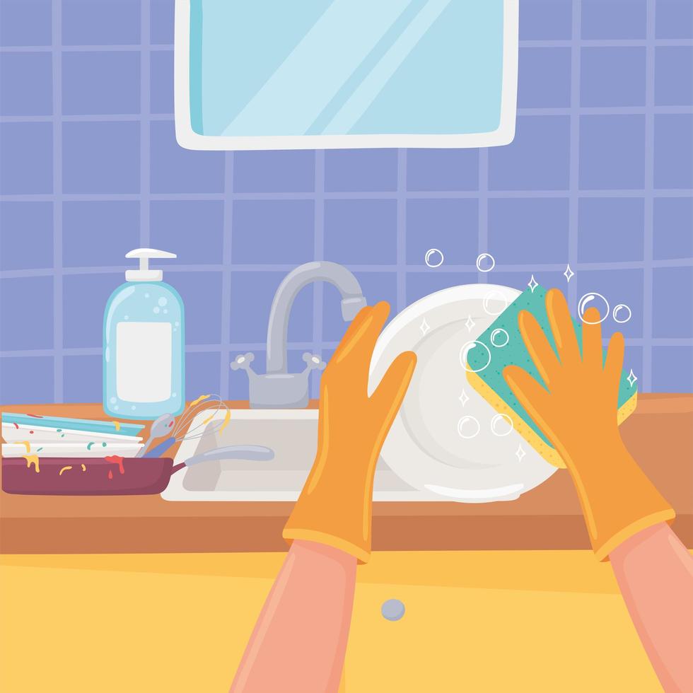 plato para lavarse las manos vector