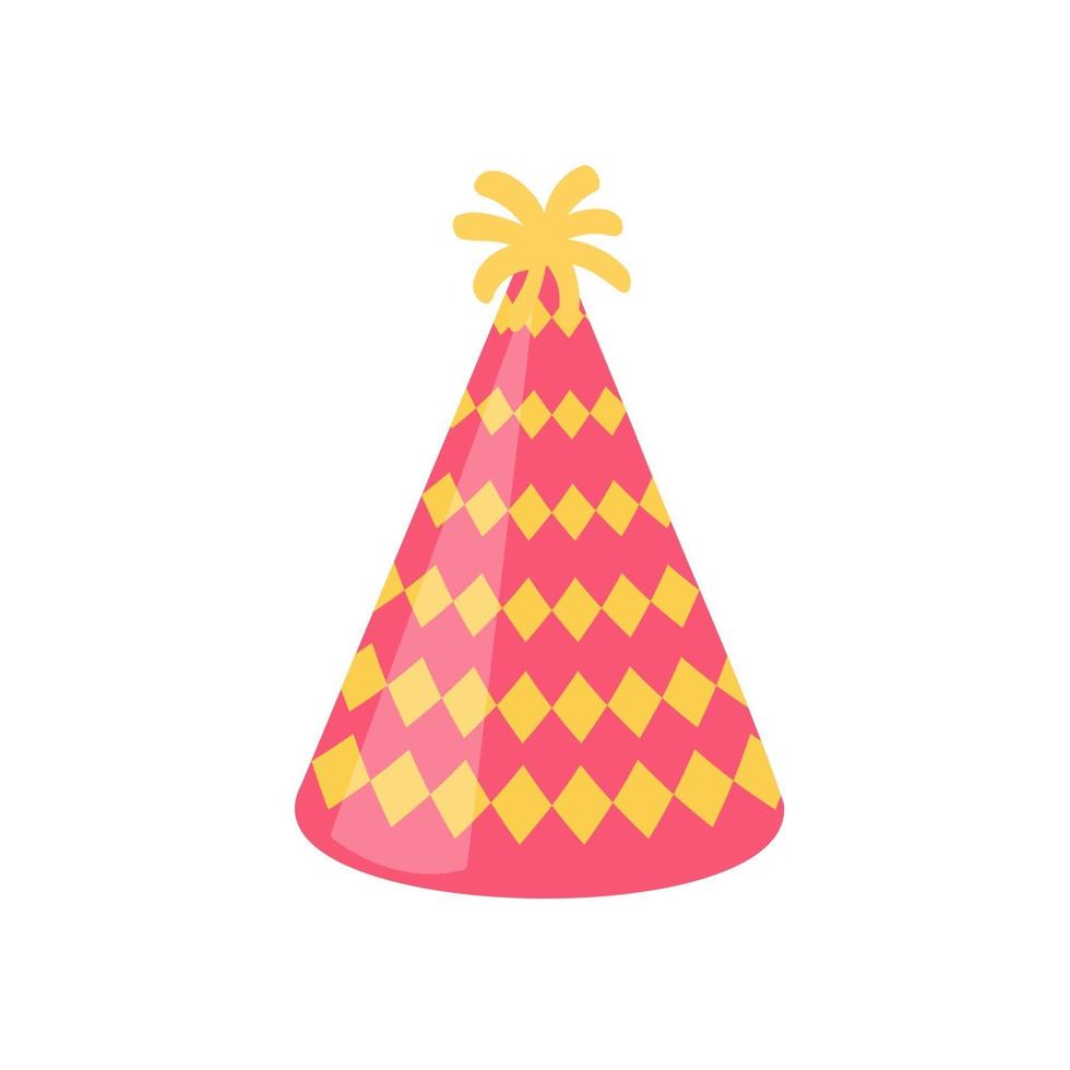 sombrero de fiesta de vector. sombrero cónico de colores vector