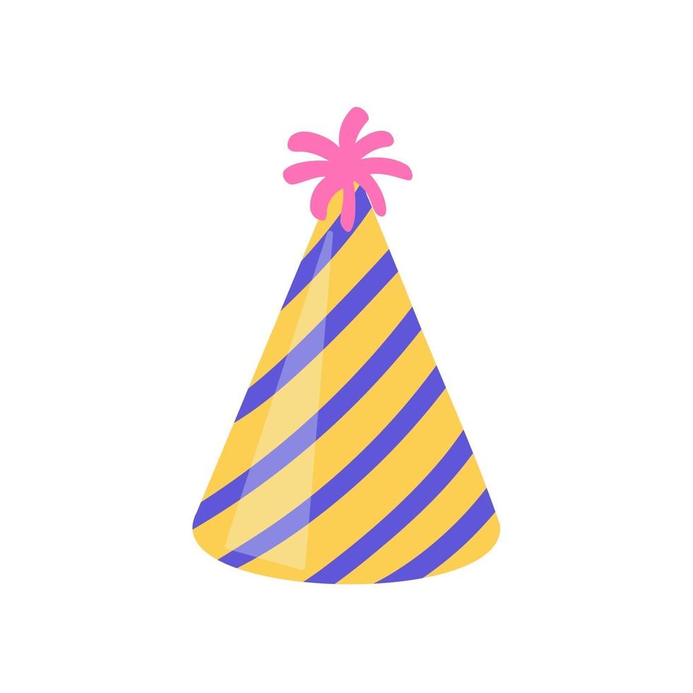 Vector party hat. colorful conical hat