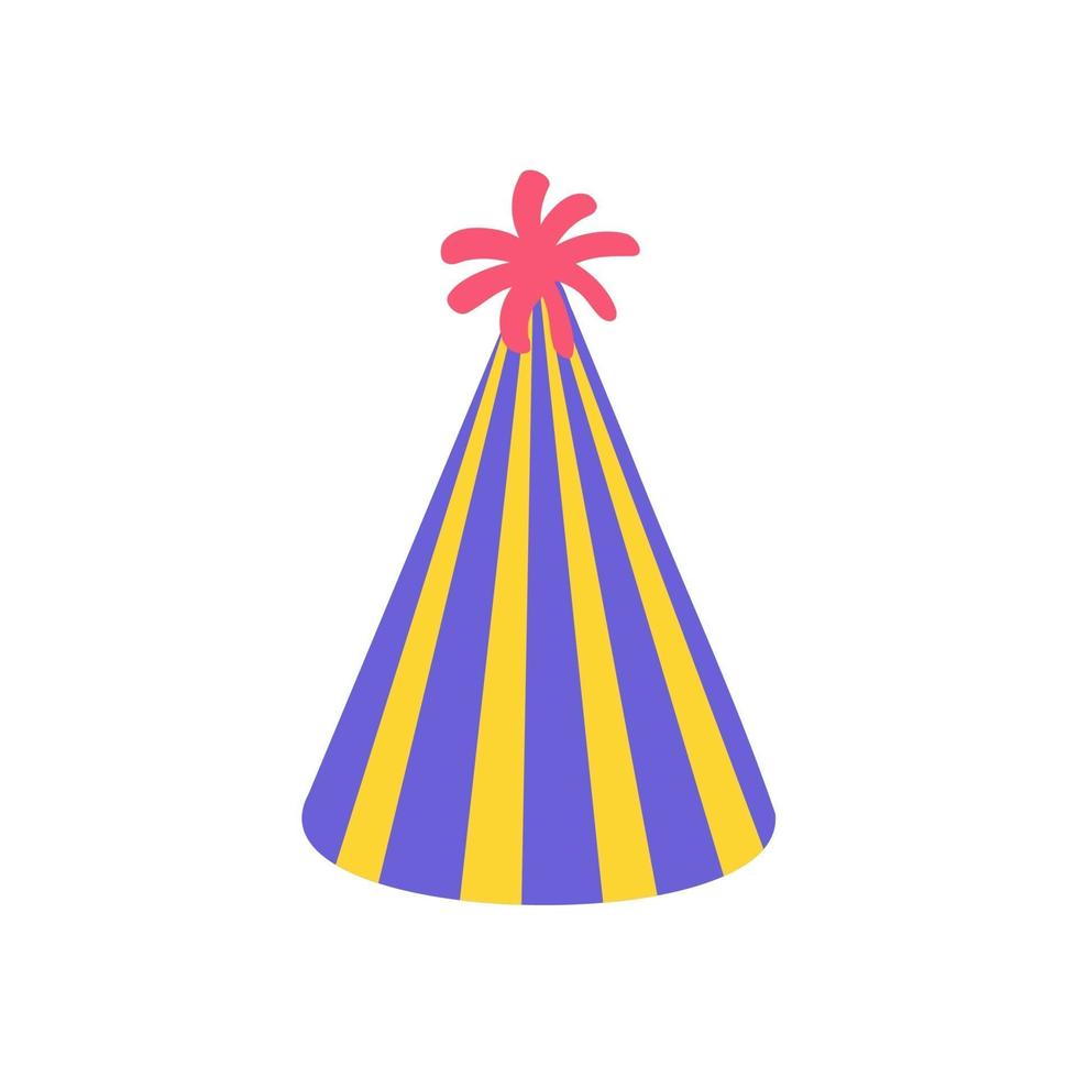 Vector party hat. colorful conical hat