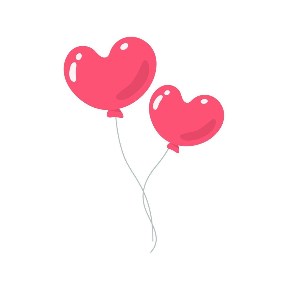 Balloon vector. colorful balloons tied with string for birthday party vector