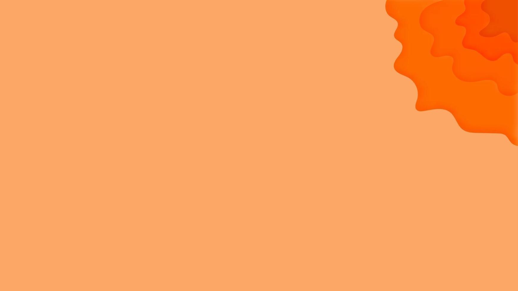 Orange paper cut background abstract with shadow gradient papercut vector