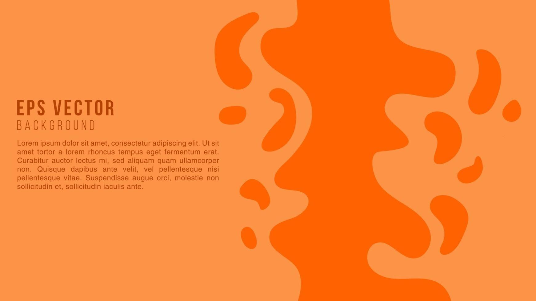 Orange liquid abstract background eps vector illustration