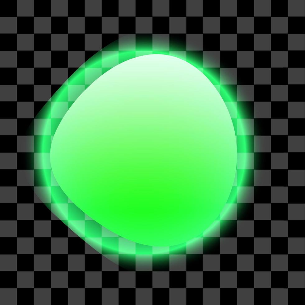 Green planet isolated vector illustration with shiny glow effect