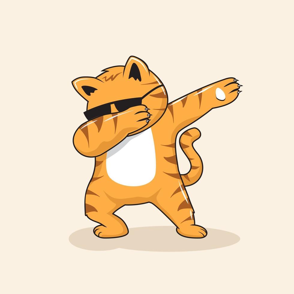 Cat Dabbing Dance Dab vector