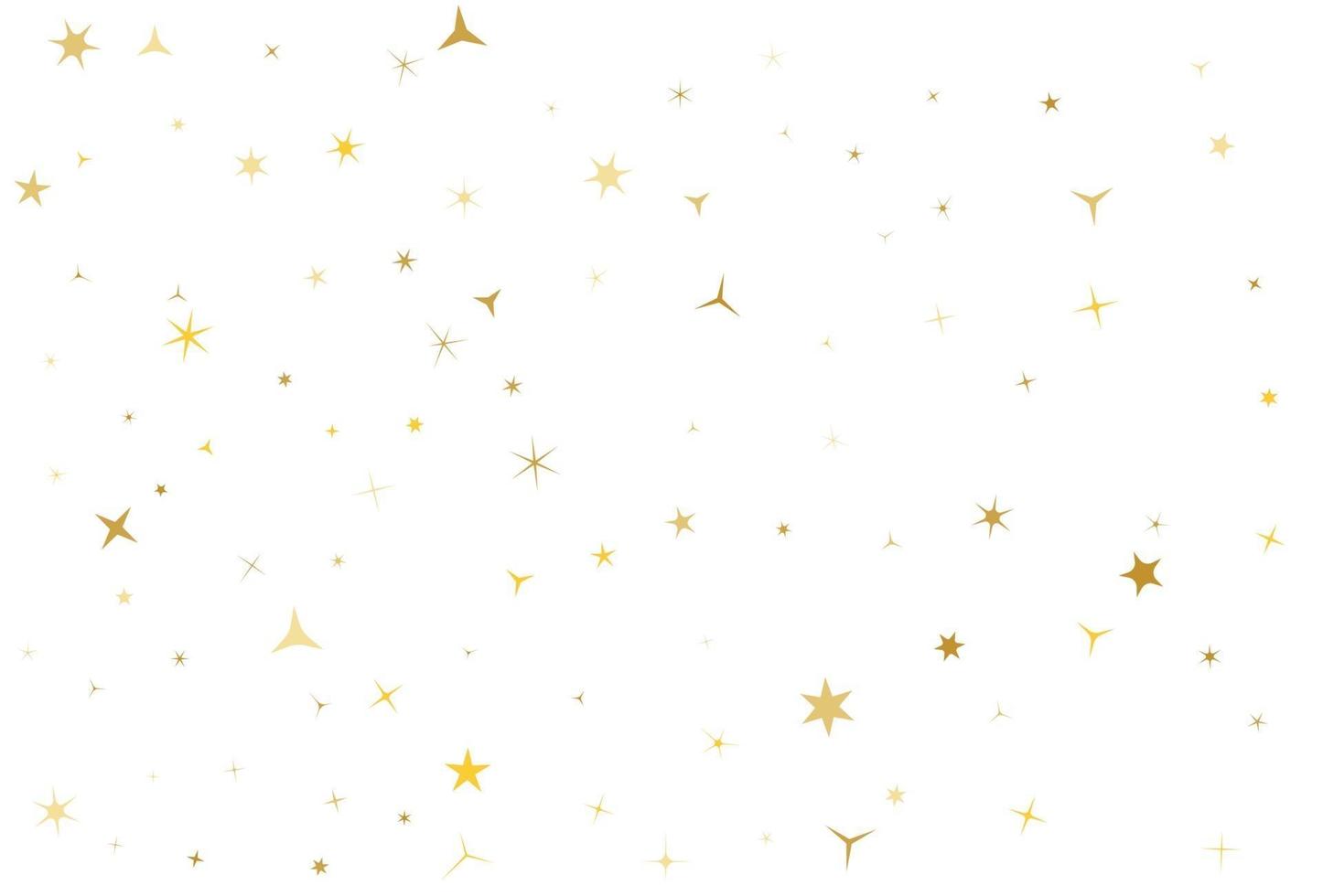 estrellas doradas sobre fondo blanco. vector