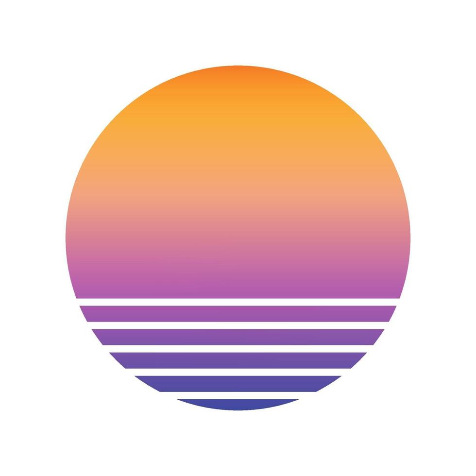 diseño de telón de fondo de rayas al atardecer. vector