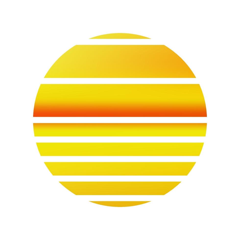 Design of Sunset striped wallpaper. vector