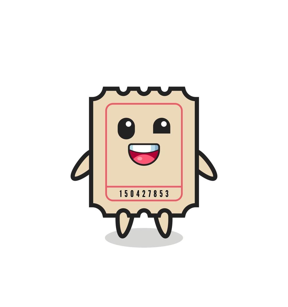 illustration of an ticket character with awkward poses vector