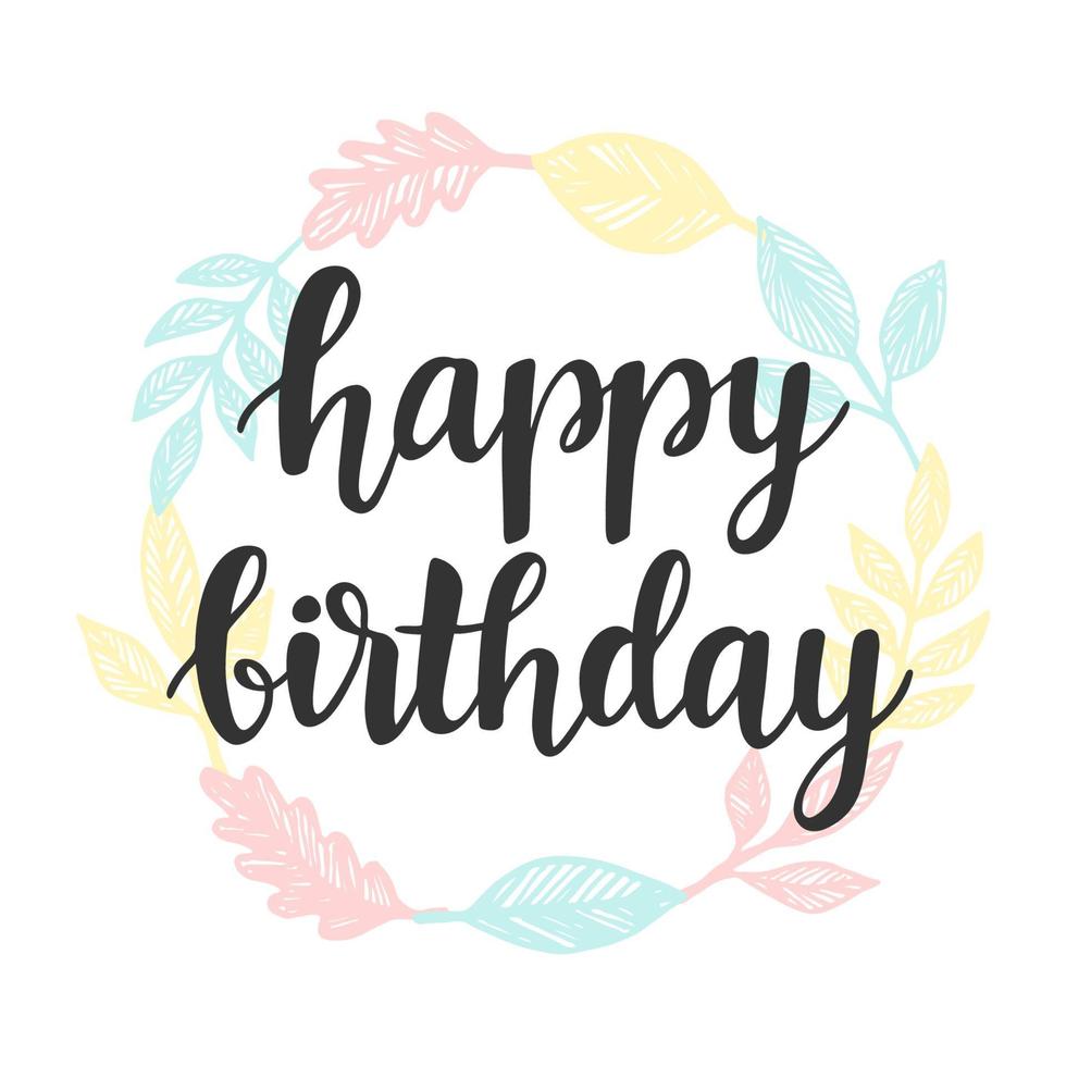 Happy Birthday greeting card design template vector