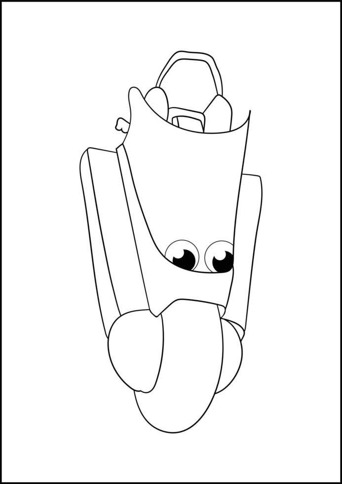 Kids Coloring Pages - kids  vehicle fun and cool coloring pages. vector