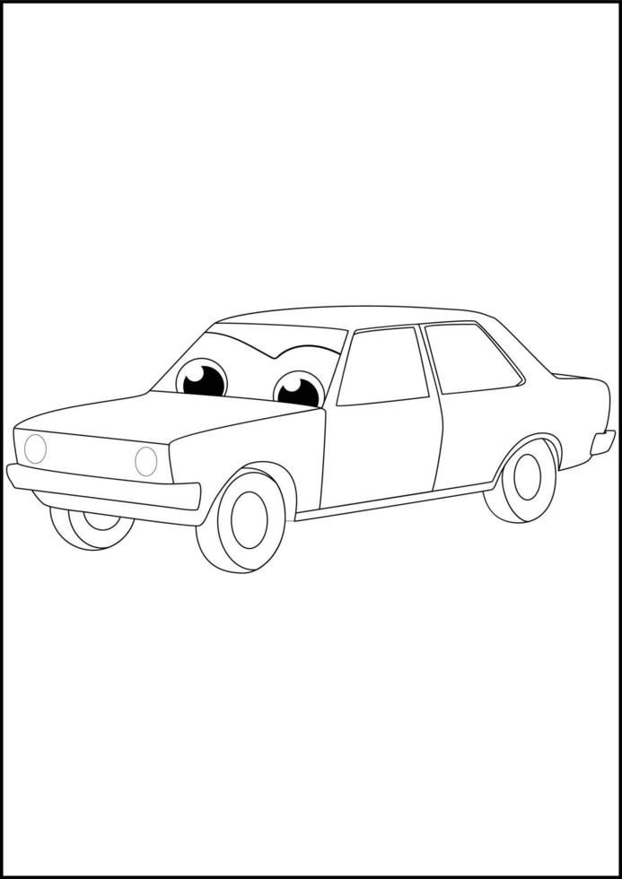 Kids Coloring Pages - kids  vehicle fun and cool coloring pages. vector