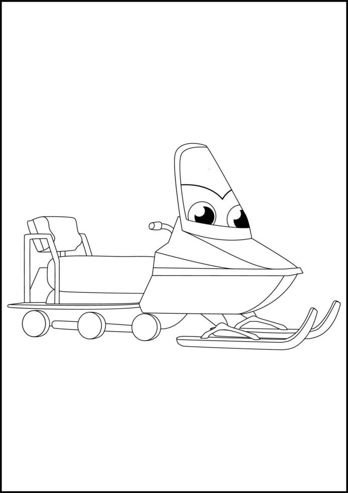 Kids Coloring Pages - kids  vehicle fun and cool coloring pages. vector