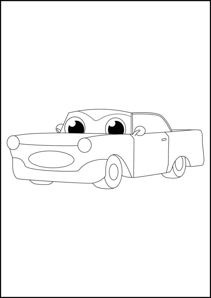 Kids Coloring Pages - kids  vehicle fun and cool coloring pages. vector