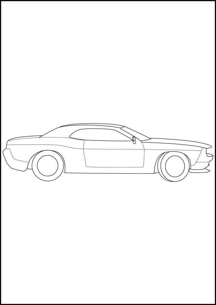 Kids Coloring Pages - kids  vehicle fun and cool coloring pages. vector