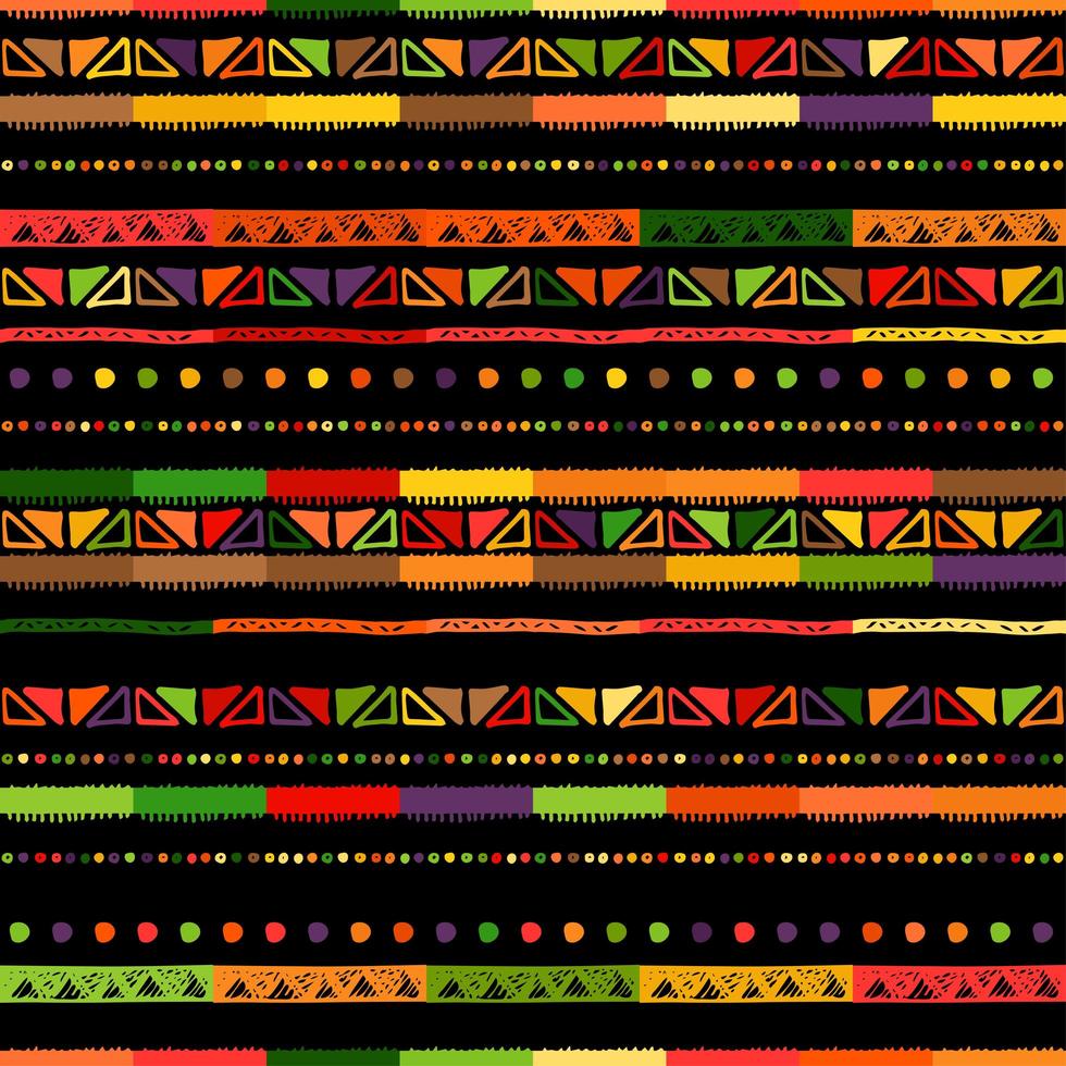 étnico sin costuras en estilo nativo. patrón de vector