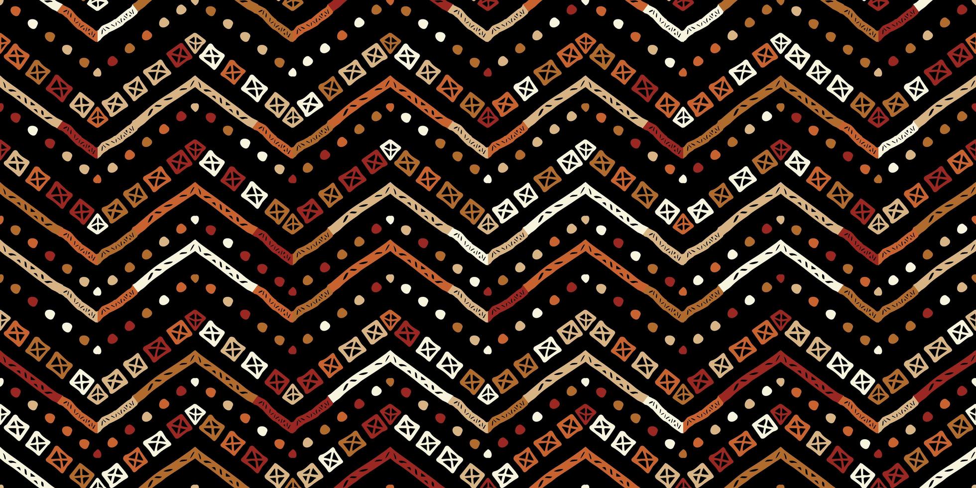 patrón de estilo africano en zigzag retro. diseño de chevron vector