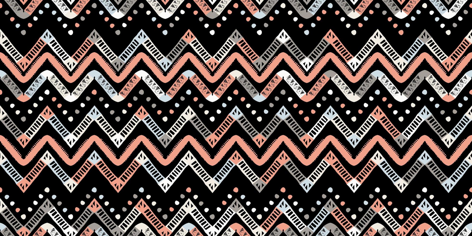 patrón de estilo africano en zigzag retro. diseño de chevron vector