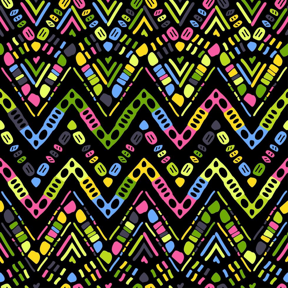 Ikat geometric zigzag pattern. Tribal ethnic theme vector