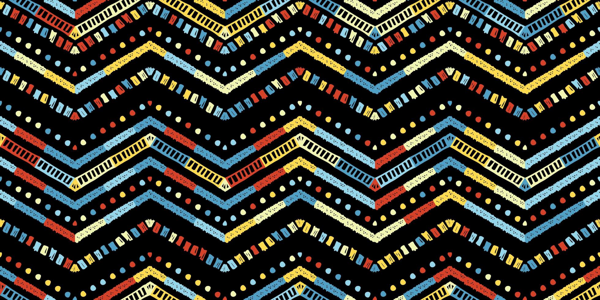 Retro zigzag african style pattern. Chevron design vector