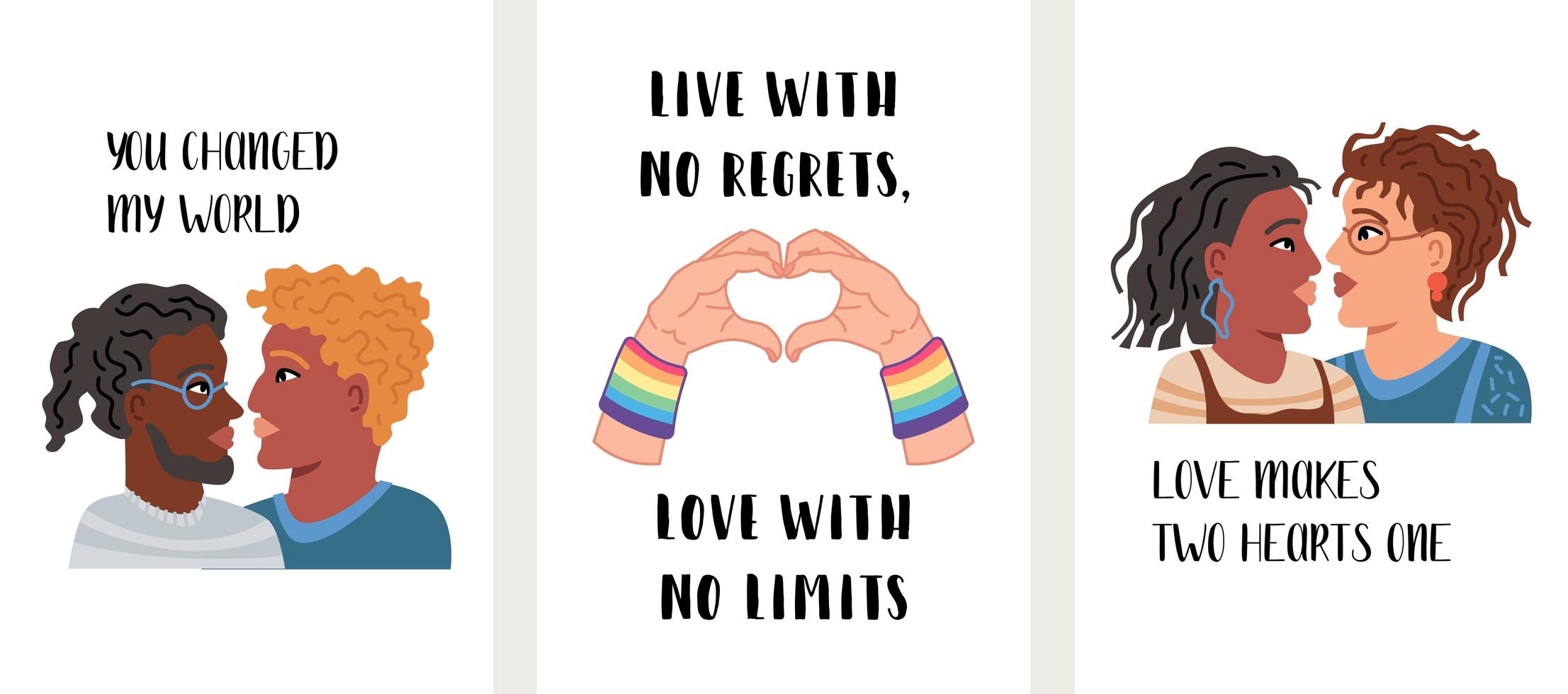 Social LGBT poster, banner. Pride month. Vector