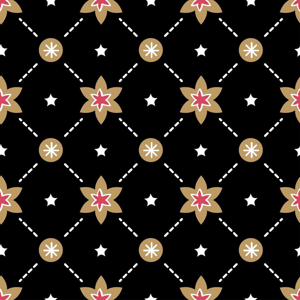 Christmas chic pattern. One of 12 hygge seamless. vector