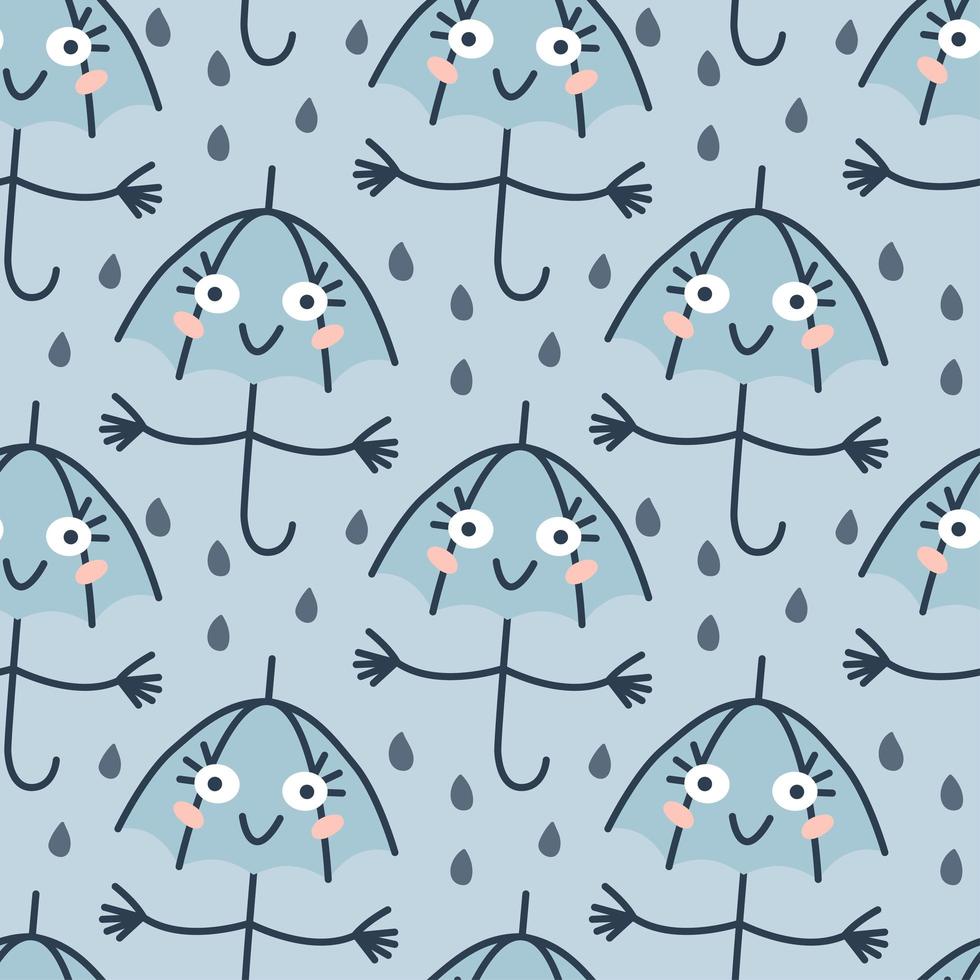 Seamless weather pattern. Vector illustration for kids