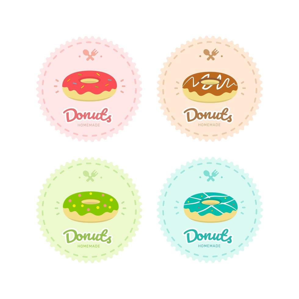 etiqueta de alimentos panadería dulce panadería postre dulces tienda plantilla de diseño vector