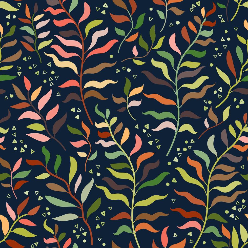 Tropical jungle seamless floral pattern. Vector illustration