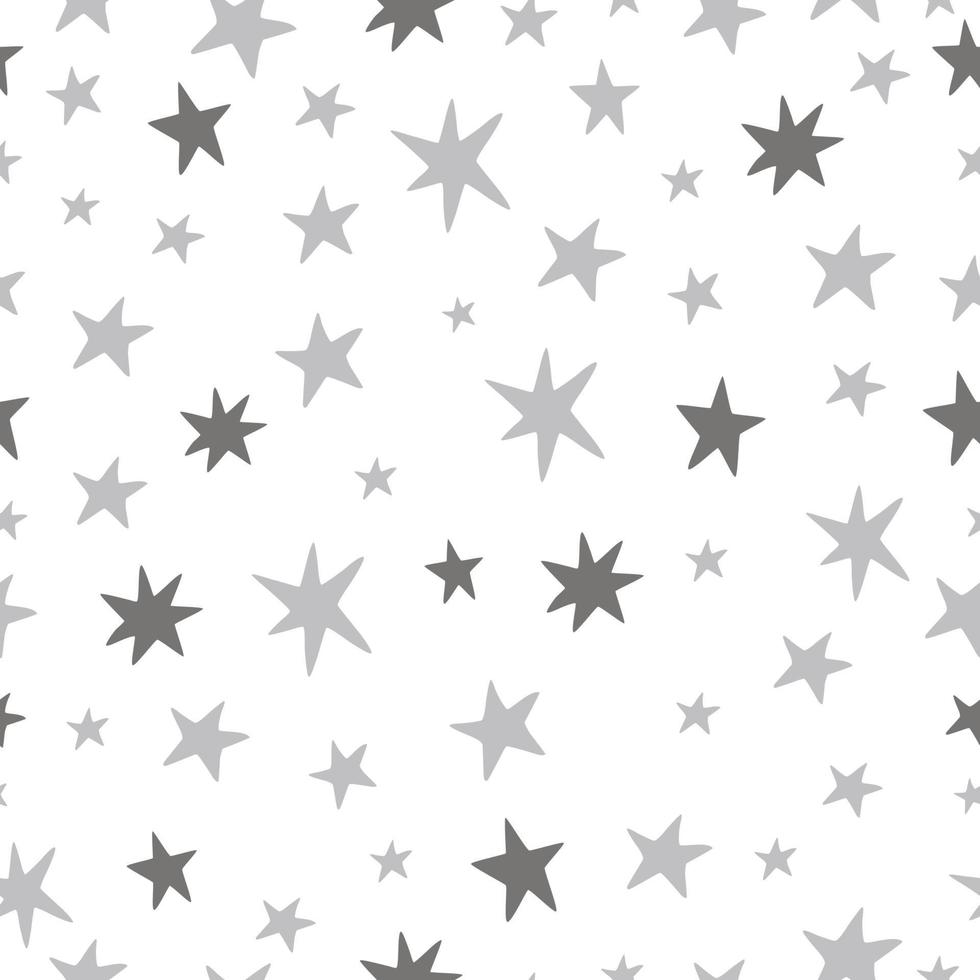 Seamless childish pattern with cute stars vector