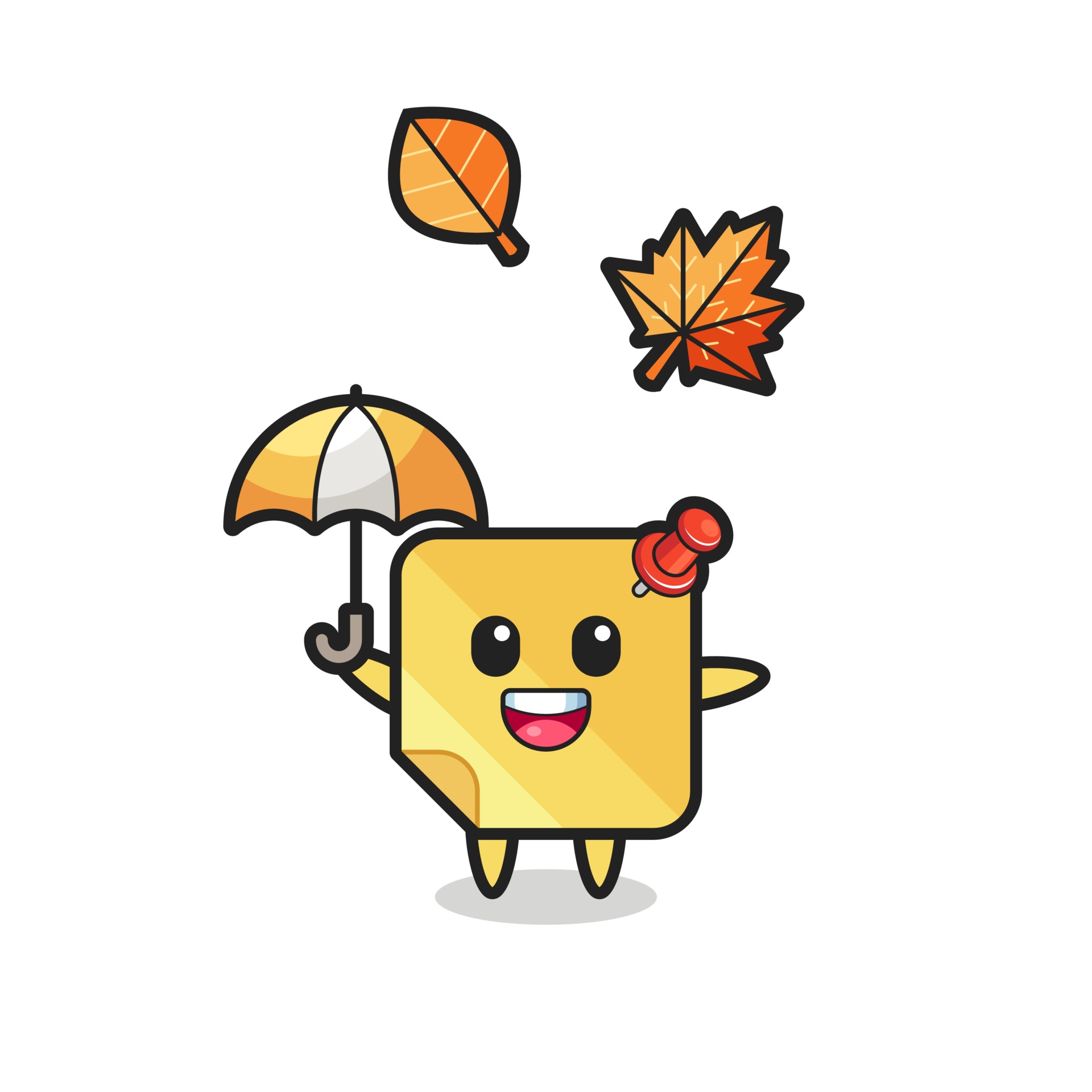 cartoon of the cute sticky notes holding an umbrella in autumn 3443817 Vector Art at Vecteezy cartoon of the cute sticky notes holding an umbrella in autumn 3443817 Vector Art at Vecteezy