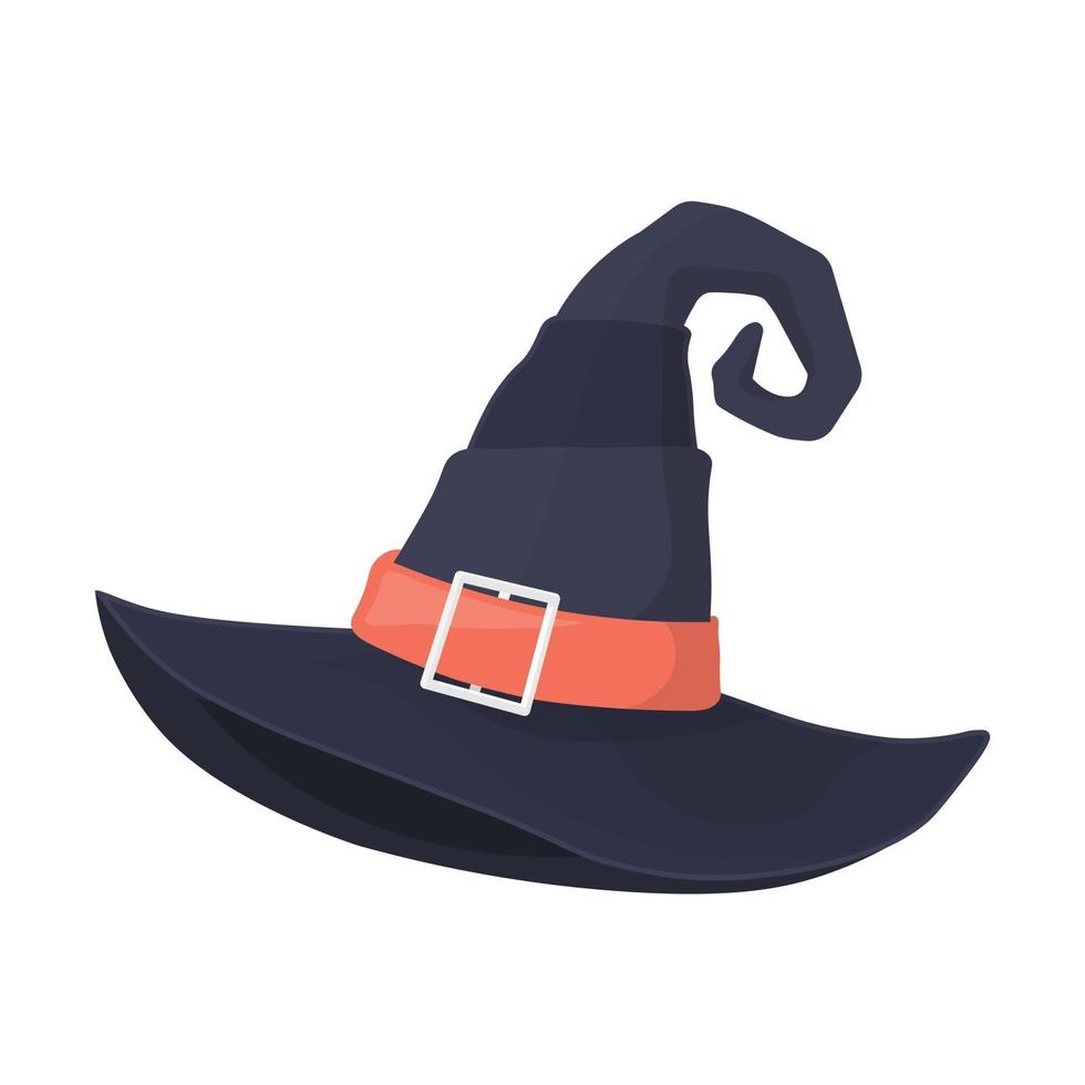 Witch hat for Halloween day Illustration of cartoon hat vector