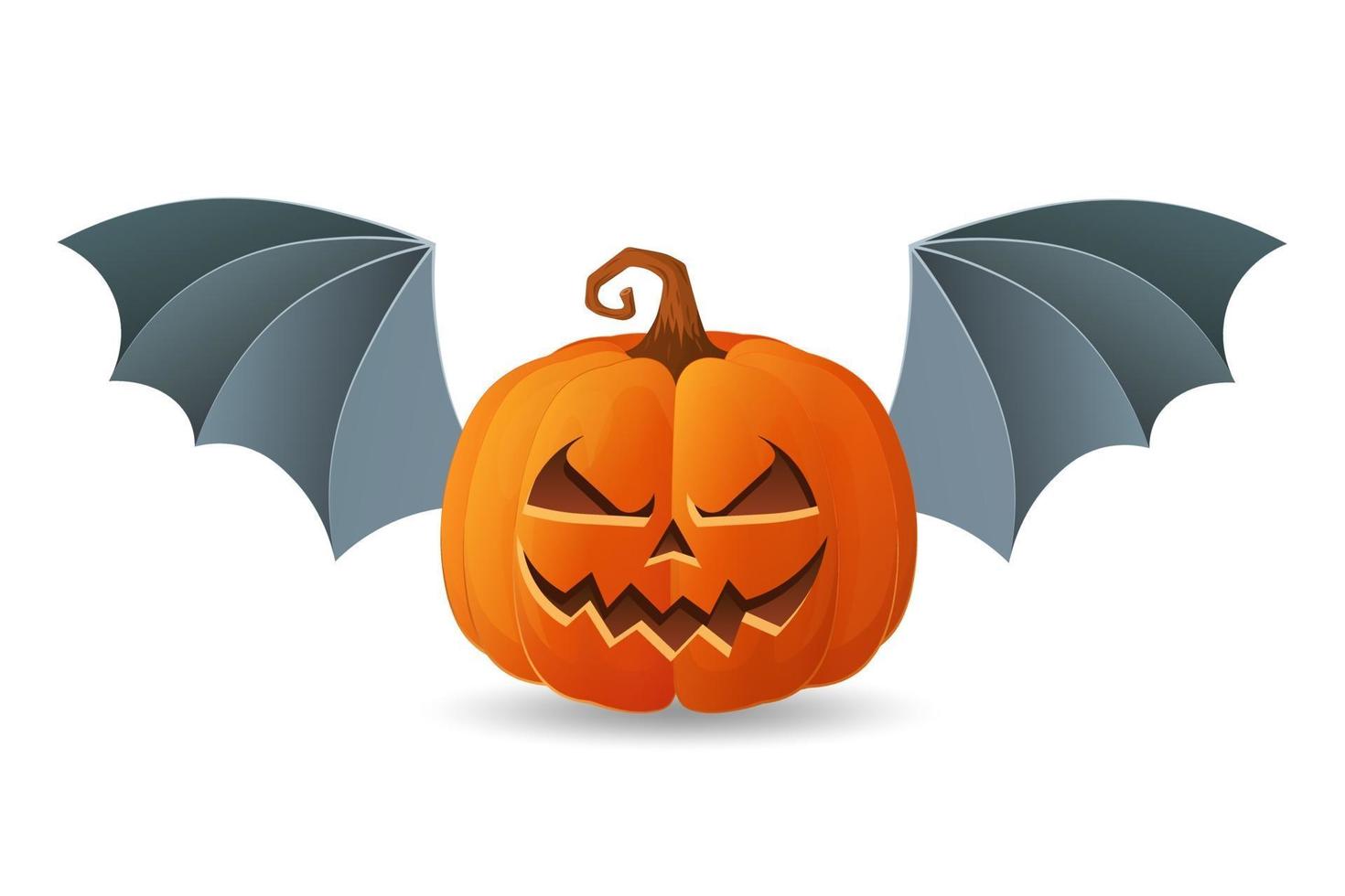 Halloween scary orange pumpkin Holiday cartoon concept vector