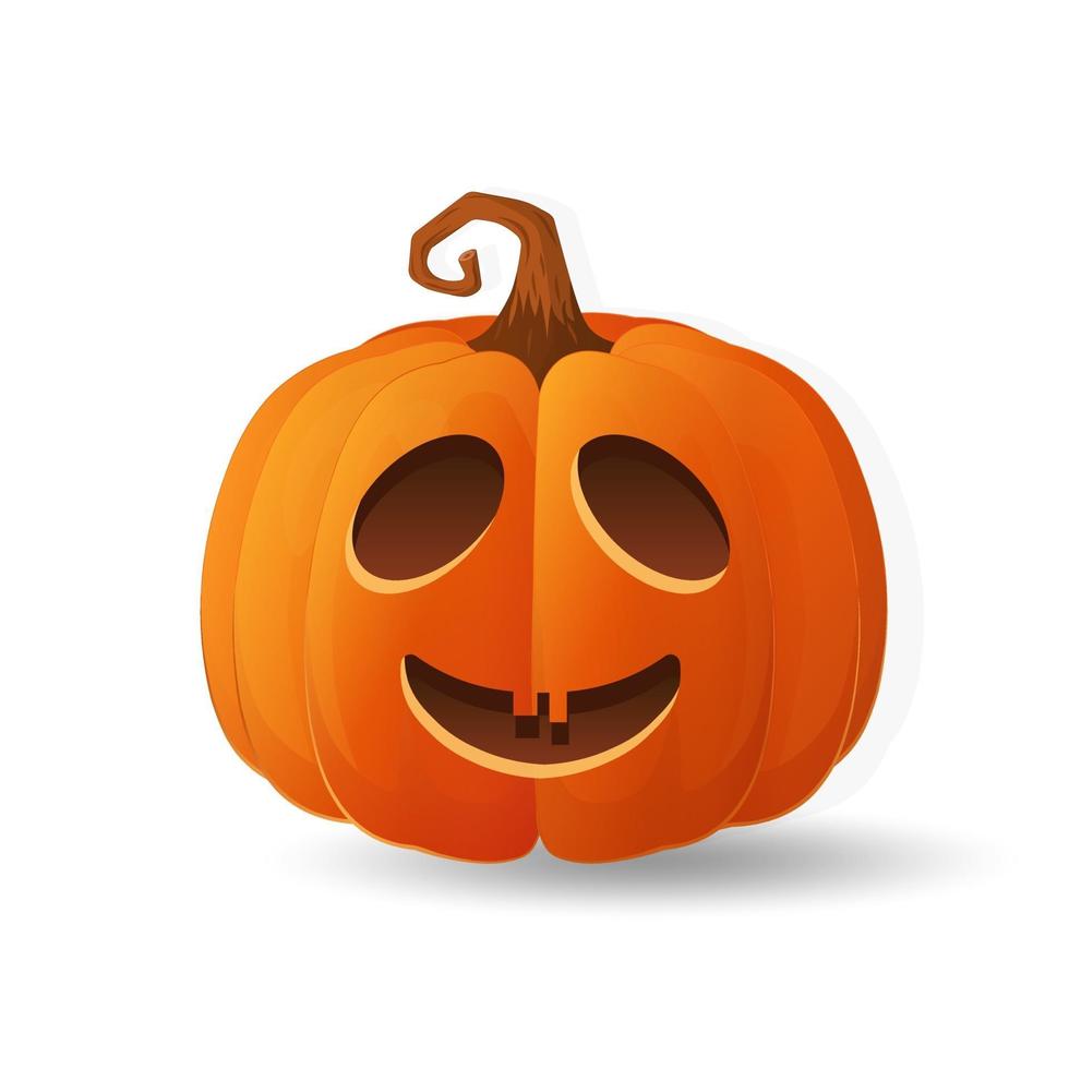 Halloween scary orange pumpkin Holiday cartoon concept vector