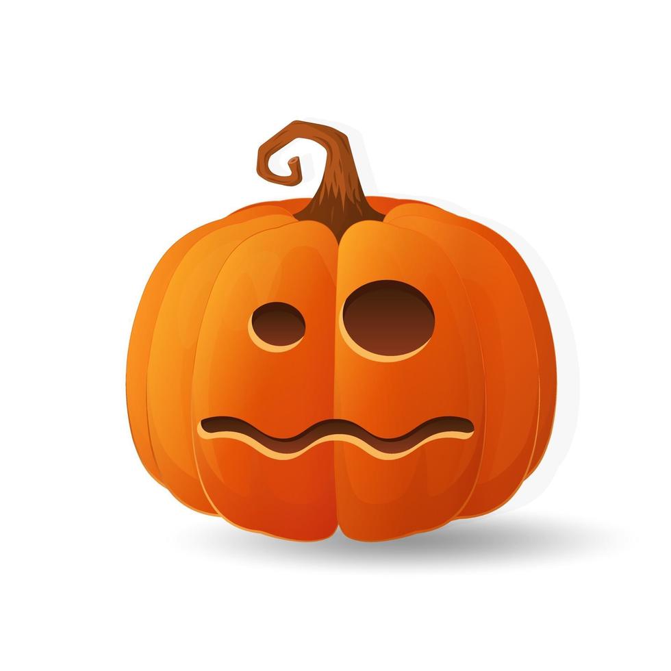 Halloween scary orange pumpkin Holiday cartoon concept vector