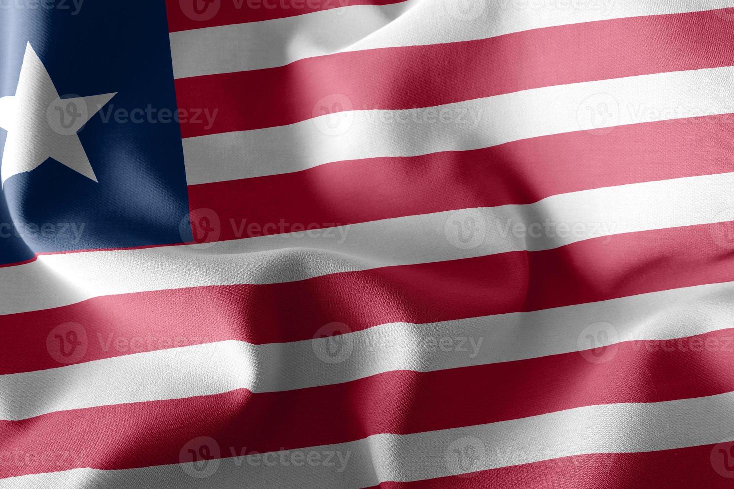 3D rendering illustration flag of Liberia. photo