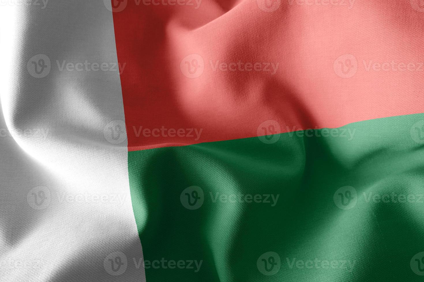 3D rendering illustration flag of Madagascar. photo
