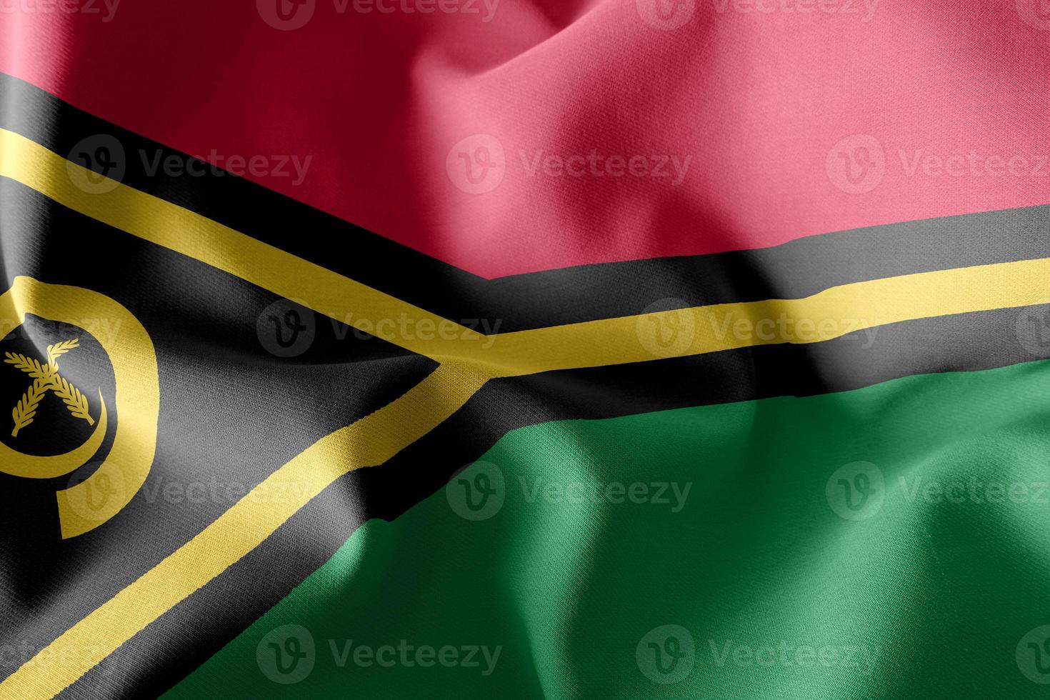 3D rendering illustration flag of Vanuatu. photo