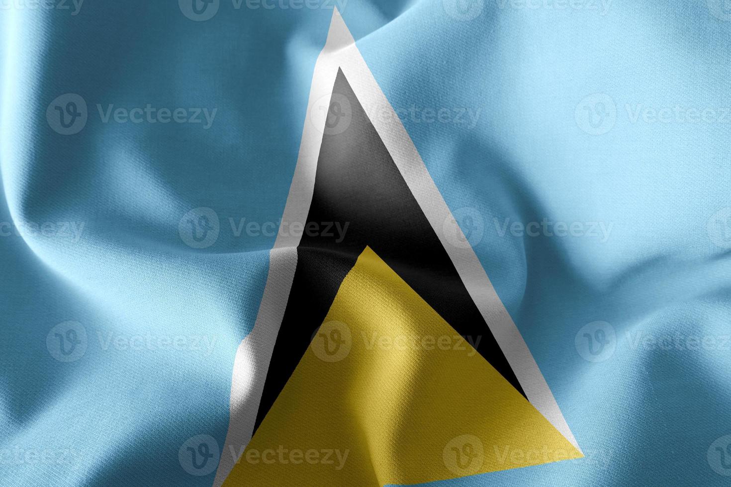 3D rendering illustration flag of Saint Lucia photo