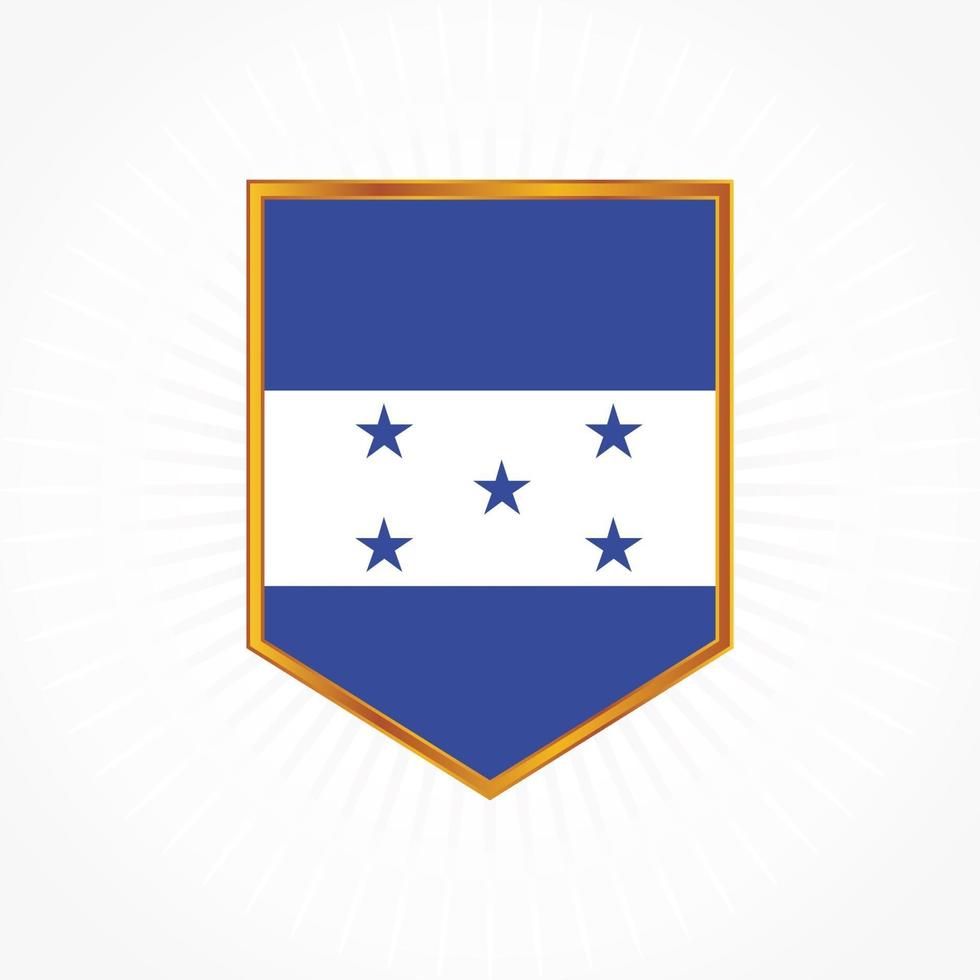 vector de bandera de honduras con marco de escudo
